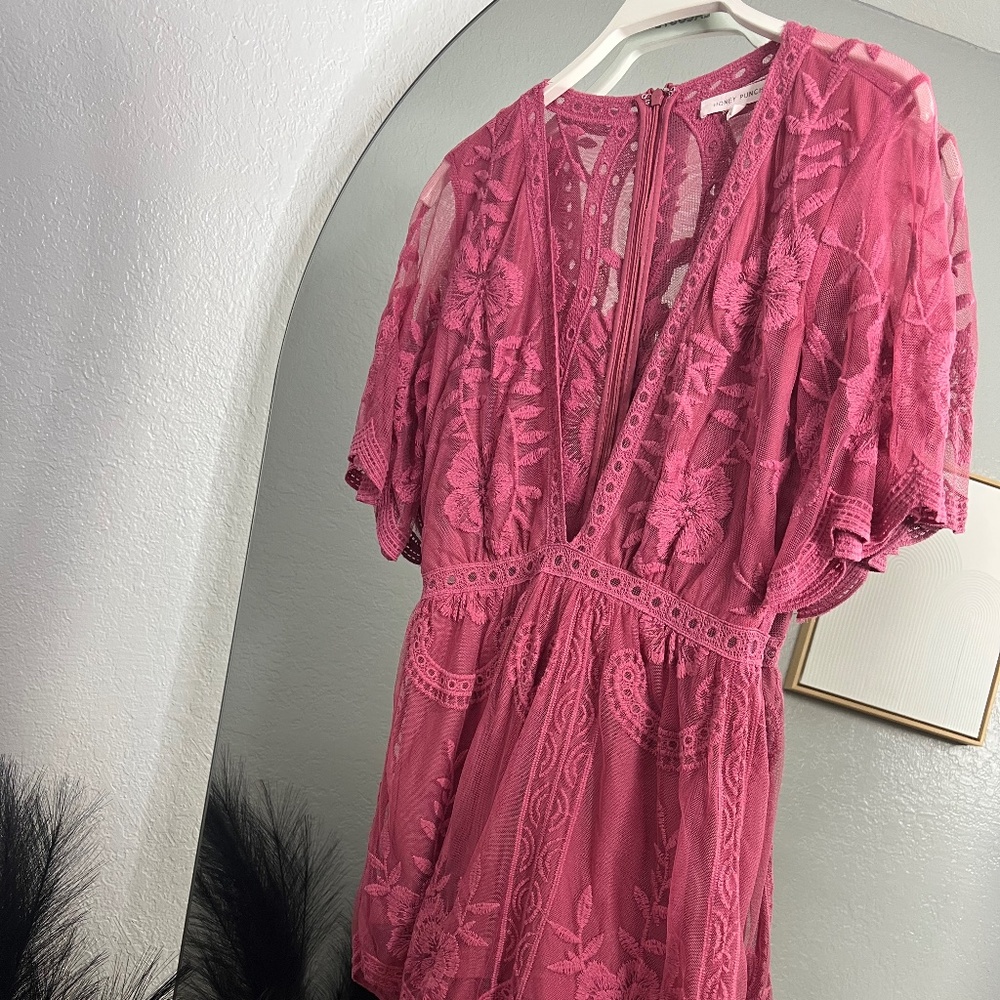 Lace Deep V Romper